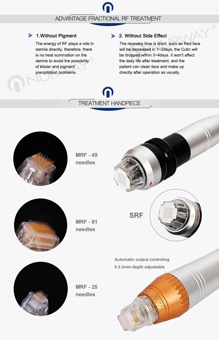 Portable Fractional RF microneedle skin tightening equipment acne scar removal rf micro needle machine
