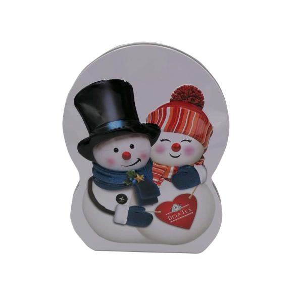 High End Snowman Tins For Christmas Danish Butter Cookies Tins Holiday Gift Tin
