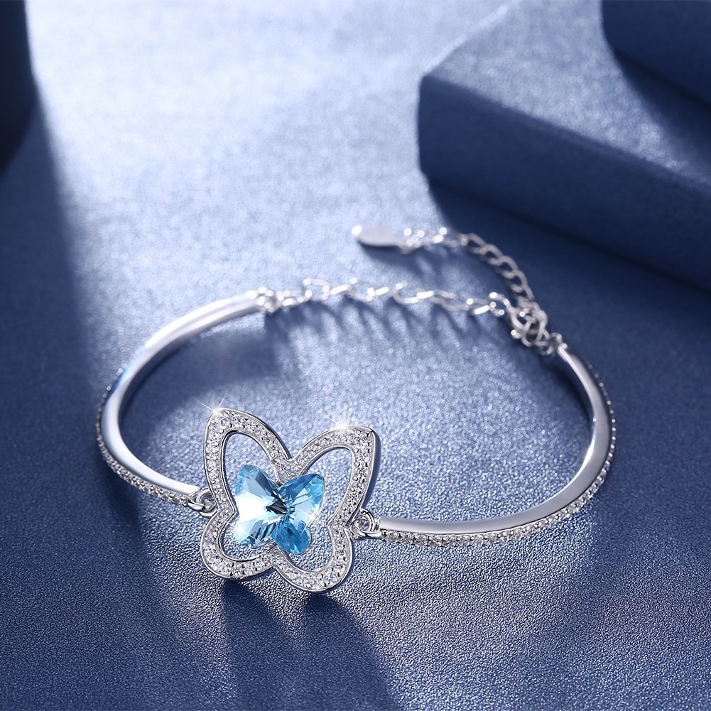 Butterfly Sterling Silver Slider Bracelets