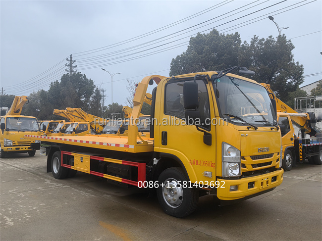High Quality Brand 6ton 8ton Towing Equipment Flat Bed Tow Truck