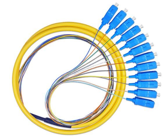 Outdoor Pigtail Fiber Optic Cable 12 Cores LC/APC Connector Customsized Length
