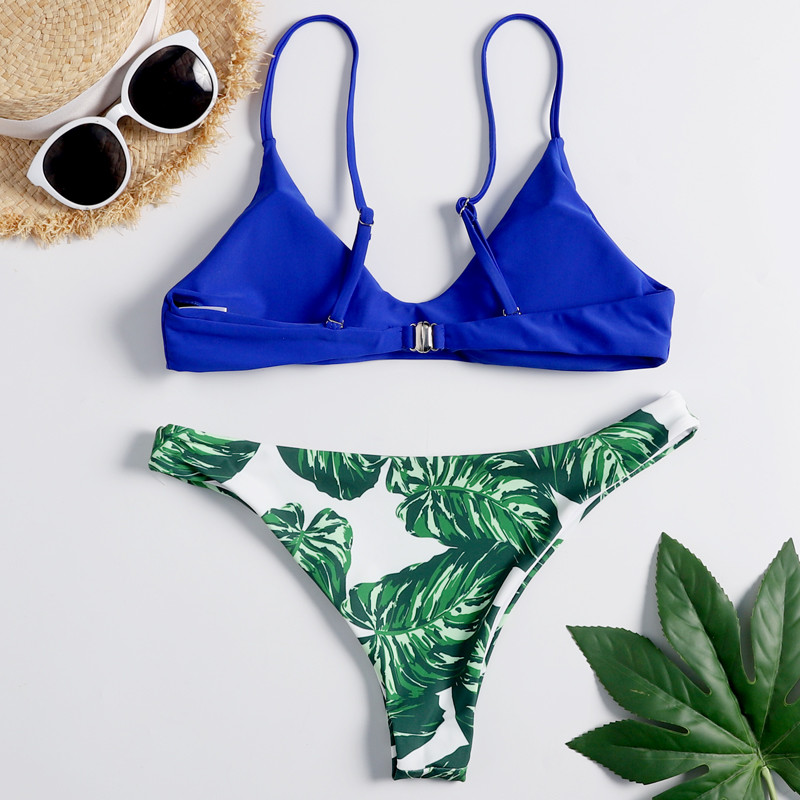 Tiered Layer Tie a Knot Front Top With Low waist Bikini swimsuit high cut