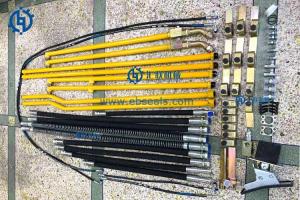 China Black Yellow Komatsu Excavator Breaker Parts Hyd Hose Pipe Long Using Life wholesale