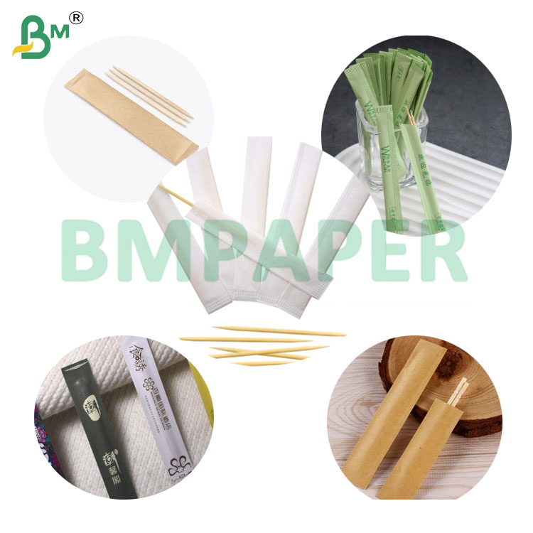 26gsm Toothpick Wrapping Paper Slitting Rolls White/ Kraft Brown Color