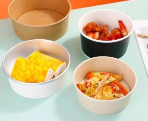 China 1150ml Disposable Bowls Eco Friendly Disposable Snack Bowls With Lids wholesale