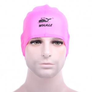 China Water Sports Pink Cool Swim Caps For Big Hair With Washable Eco Friendly wholesale