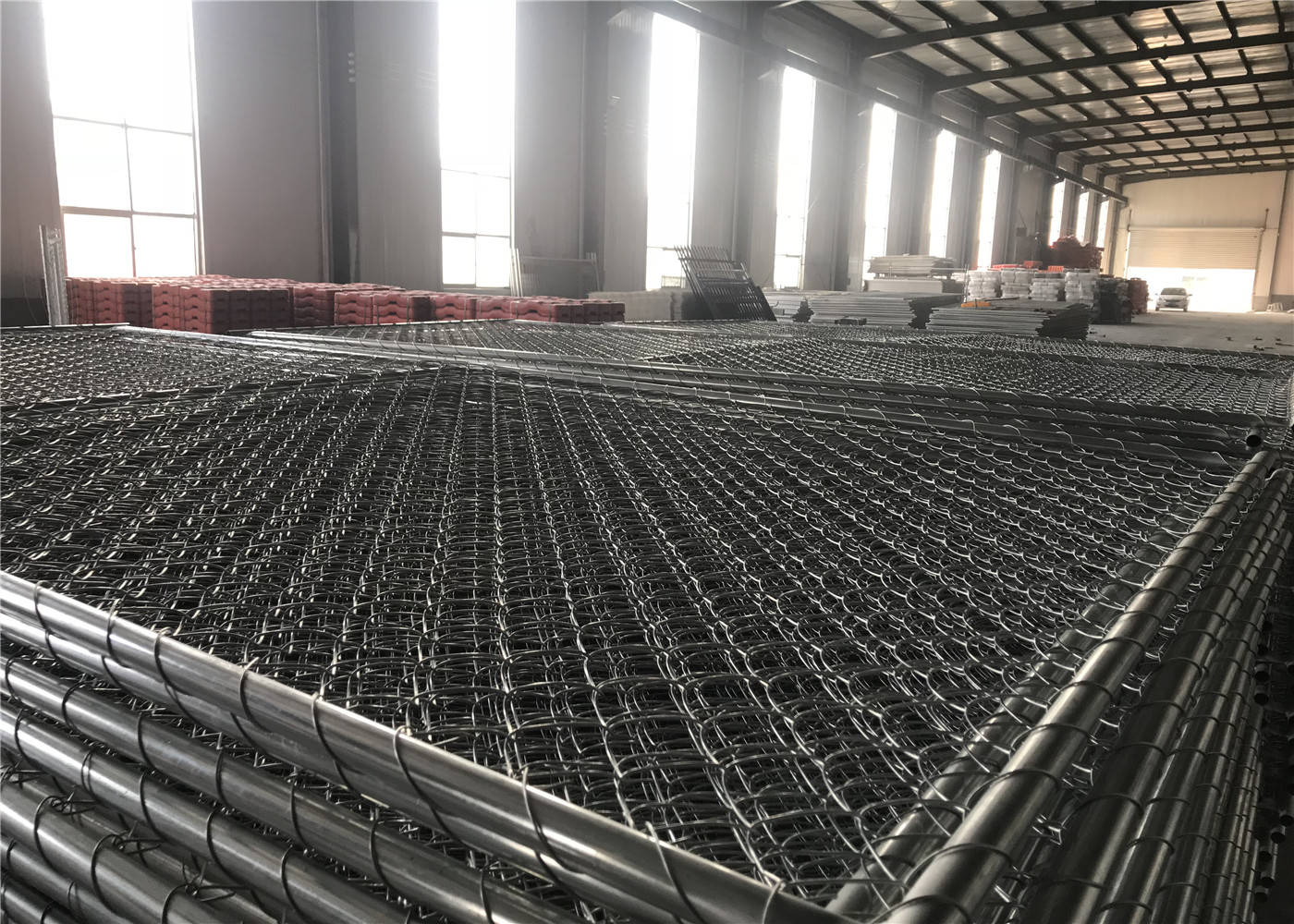 Chain Link Fence Panels 1⅜"(35mm) 8'x12' Mesh 2⅜"x2⅜"(60mmx60mm) Hot Dipped Galvanized 366gram/SQM