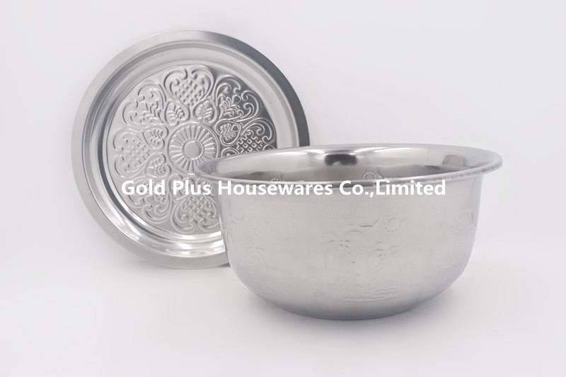 18cm Stainless Steel Cookware Set Sauce Bowl With Flat Lid