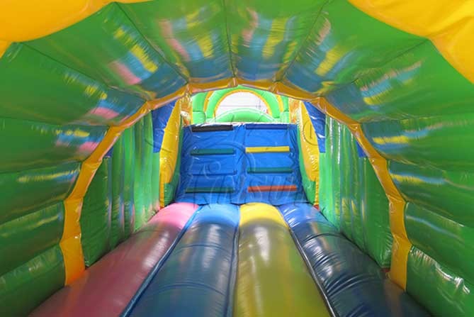 Train Style Inflatable Sports Games , Outdoor Blow Up Obstacle Course