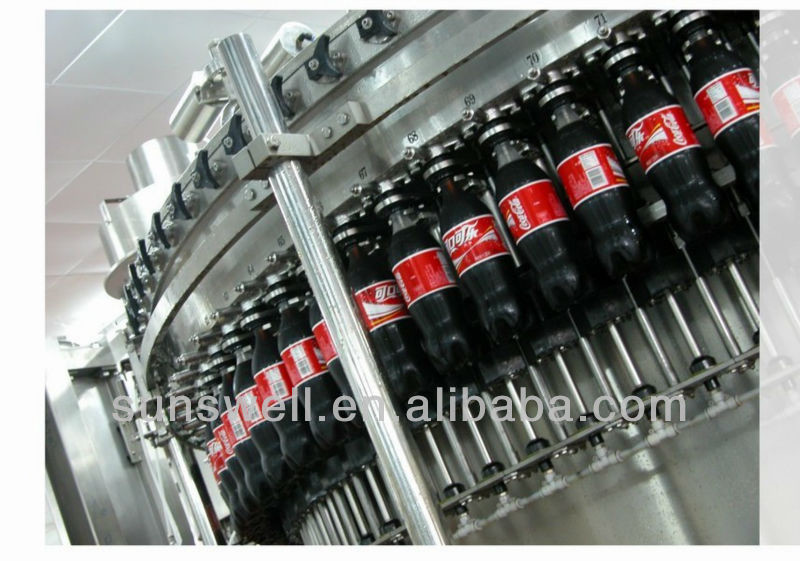 Rotary capper SUS304 Automatic Soda Filling Machine With Touch Screen