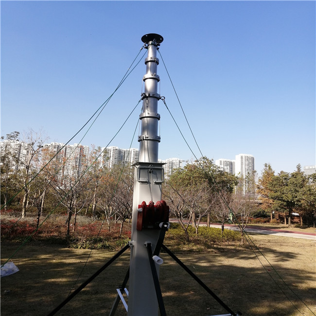 Crank Up 30ft Telescoping 18M Aluminum Portable Antenna Mast