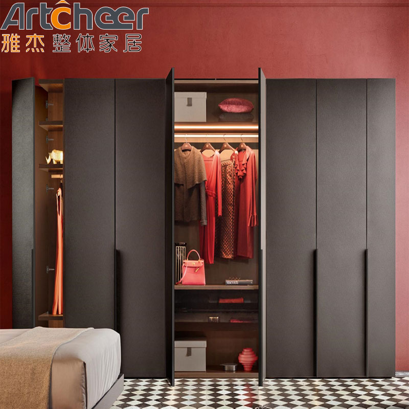 Modern Wooden Wardrobe Almari Furniture Portable Closet For Bedroom Storage