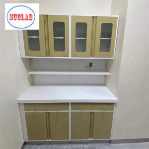 China Hospital Clinic Furniture Disposal Cupboard Manufacturers L 3000*W 600* H 850 To 900 Mm Stainless Steel wholesale