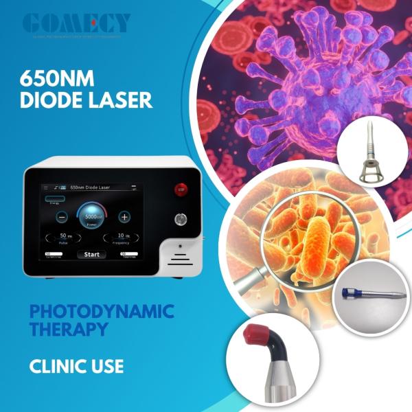 Gomecy Revolutionary 650nm Photodynamic Therapy Laser Machine for Non-toxic and