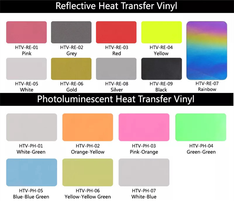 Flexible Deco Metallic Reflective Heat Transfer Film HTV For Fabrics