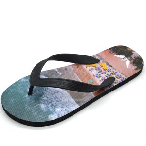 China Non Slip Men's Flip Flops Customizable Photo Print Summer Shoes Flip Flops wholesale
