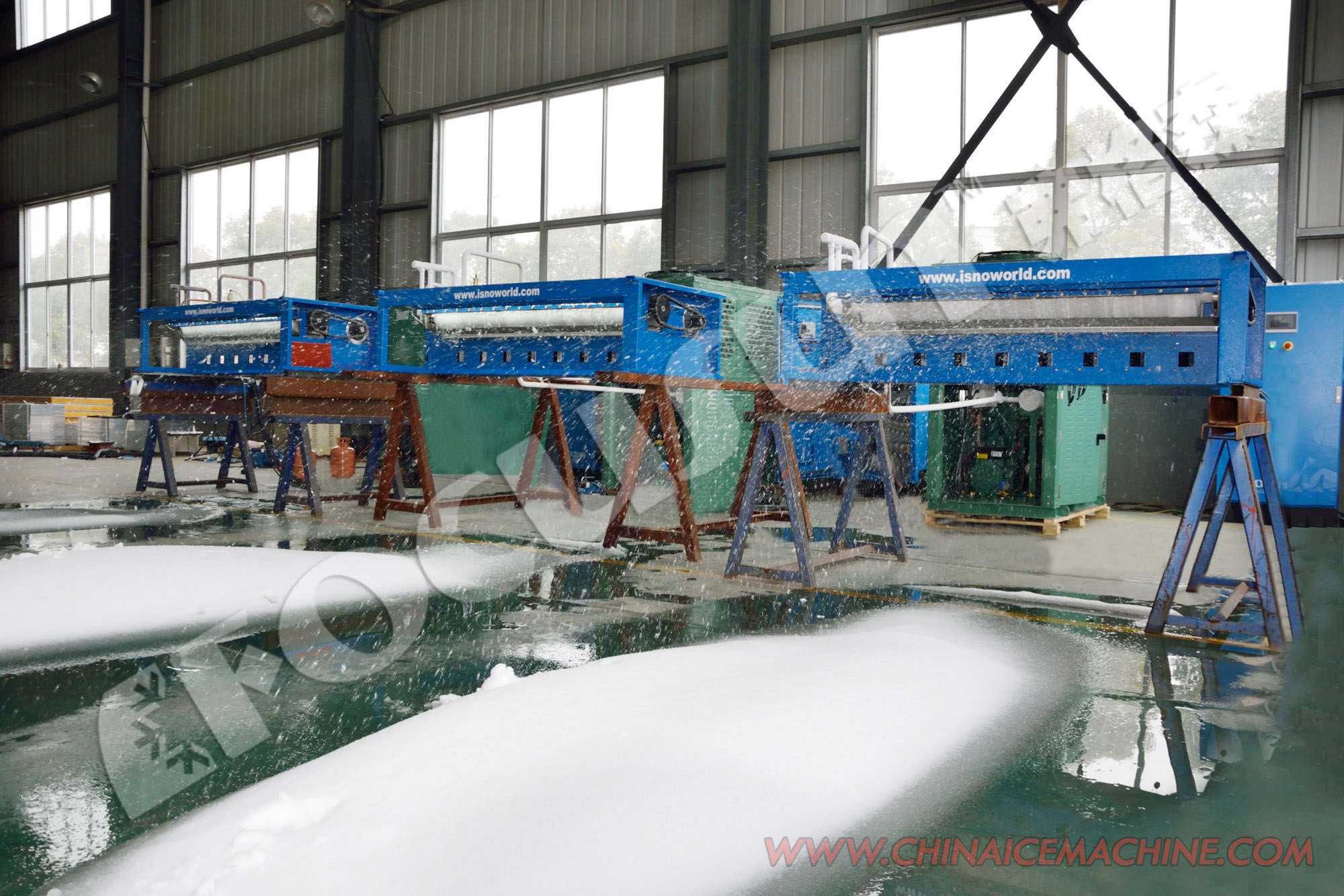 Forma de Hielo Nieve Máquina de Nieve Artificial de 150 KG/h para Proyecto de Snow Park