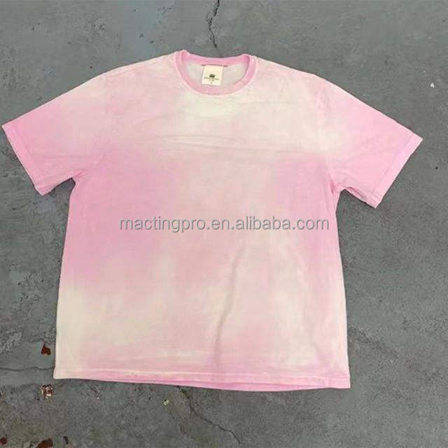 Custom Logo Heavyweight Hip Hop Style 300 Grams Acid Washed Oversized Distressed Tshirt