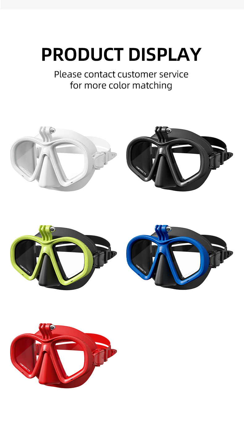 PC Frame Camera Mount Optical Scuba Mask For Underwater Diving