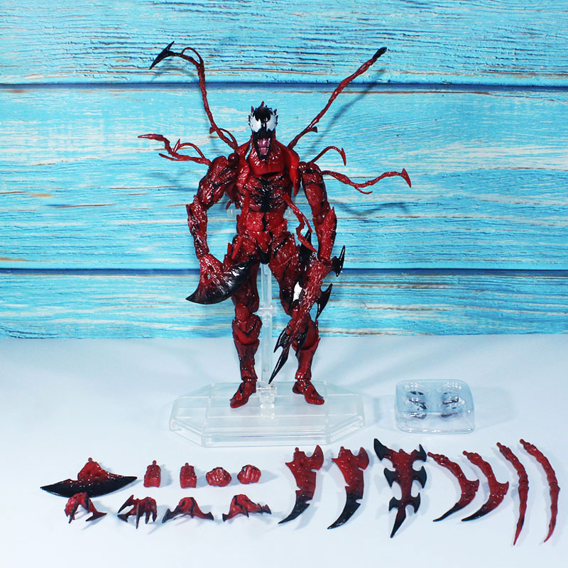 6 Inches Venom Joint Movable Figurine Model for Red Venom Slaughtering Spider Man