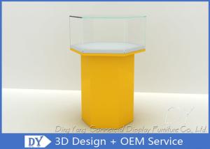 China Yellow Cabinets Jewellery Display Showcase / Jewelry Display Cases wholesale