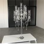Luxury Indoor Hanging Crystal Candelabra Beaded 9 Arms 130CM