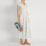 Fashion New Women Blue White Maxi Dress Girls Wrap Dress Ladies Striped Causal