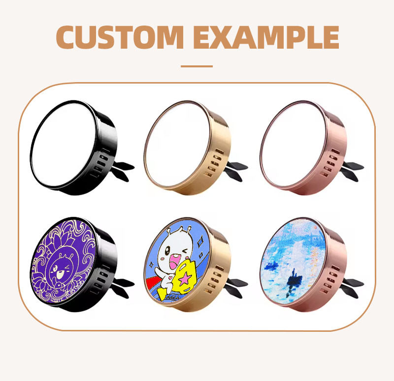 Custom Logo Car Air Fresheners Car Perfume Vent Clip Vanilla, Lemon Fragrance