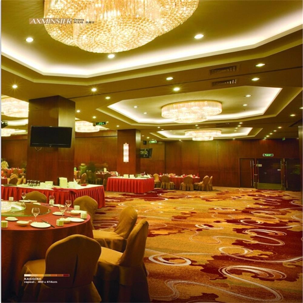 Red Axminster commercial boardroom carpet