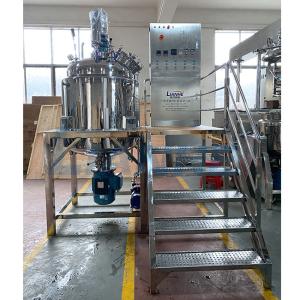 China 1000L Fixed High Shear Vacuum Emulsifier Mixer Heating Cosmetic Reactor wholesale