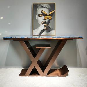 China Luxury Marble Console Tables With Stainless Steel - Modern Elegance wholesale