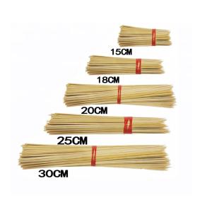 China Biodegradable 40cm Bamboo Barbecue Skewers Round Kebab Bbq wholesale