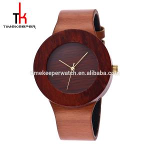 China Factory Price Wood Watches Men With PU Bands wholesale