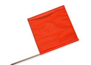 China Fluorescent Orange General Safety Signs Nylon Hand Held With Wooden , 30*30cm wholesale
