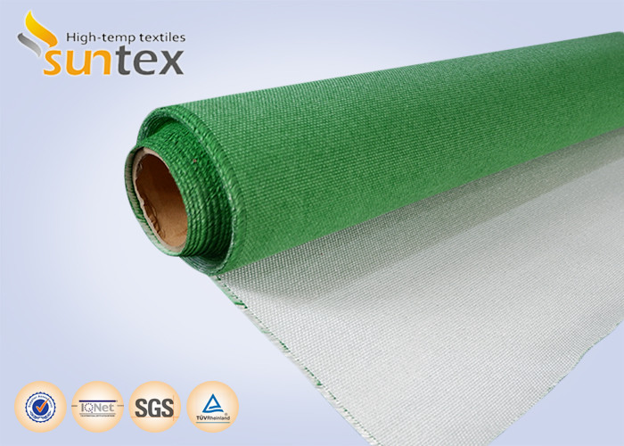Single Side 1070gsm PU Coated Fiberglass Cloth Flame Retarded