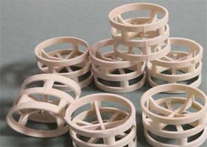 China Spray Tower Transmission Packaging PTFE Pall Ring 76mm Chemical Resistant wholesale