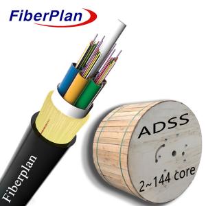 China Compact Durable ADSS Single Sheath Aerial Fiber Optic Cable For Outdoor Use wholesale