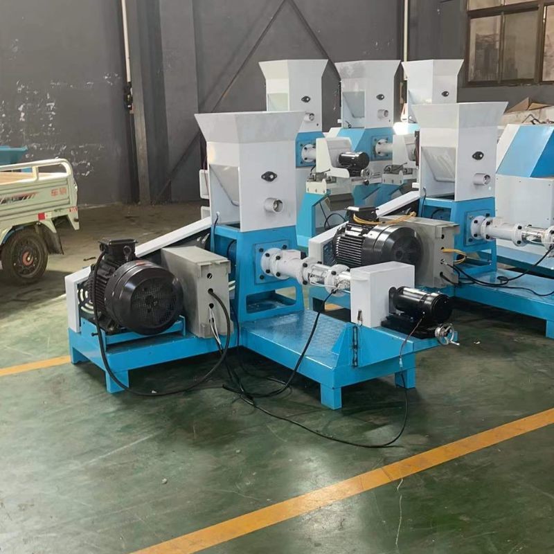 50~2000kg/h Stainless Steel Fish Feed Extruder Electric Steam Heating Single Or Double Screw