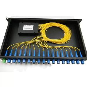 China Aluminum 19'' 1x32 PLC Splitter G652D G657A1 Fiber Optic Splitter wholesale