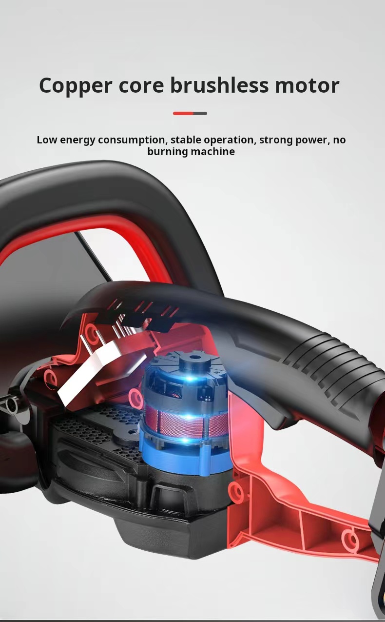 Brushless Battery Powered Hedge Cutter Rechargeable Garden Trimmer DC21V