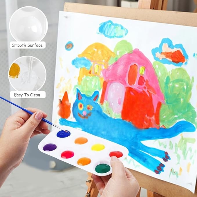 Easy Clean Plastic Paint Pallet Tray Painting Tools For Acrylic Drawings