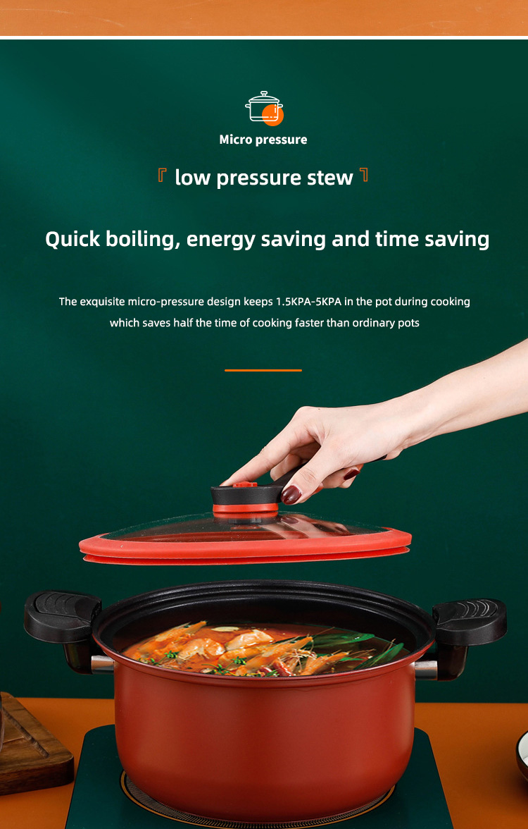 professional Kitchen Pressure Cooker Home Stew Low Pressure Non Stick