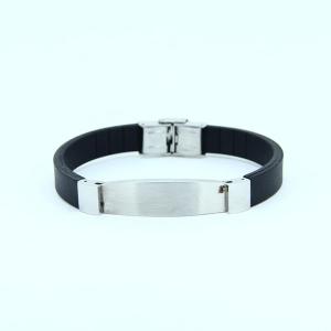 China Factory Direct Stainless Steel High Quality Silicone Bracelet Bangle LBI46 wholesale