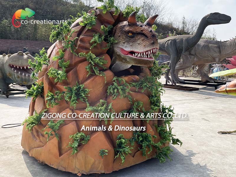 Animatronic Manufacturer Life Size Animatronic Dinosaurs Carnotaurus For Jurassic Amusement Park