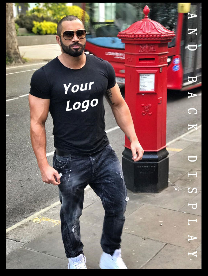 Men's T-Shirts Printed Custom Sublimation Gym Sport Oversized Tee Blank T Shirt