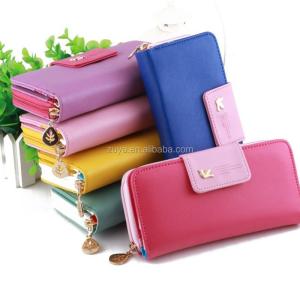 China 19x10cm 30mm Ladies Genuine Leather Wallets Long Travel Style ASMT wholesale