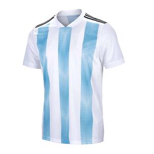 China Stripes Design Soccer Sports Clothing Custom Sublimated Football Jerseys Unisex wholesale