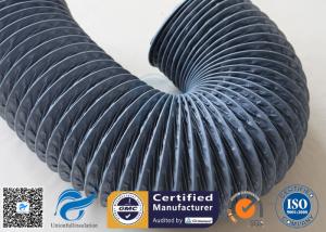 China 150mm Grey PVC Coated Fiber Glass Hose Fiberglass Flexible Air Ducting wholesale