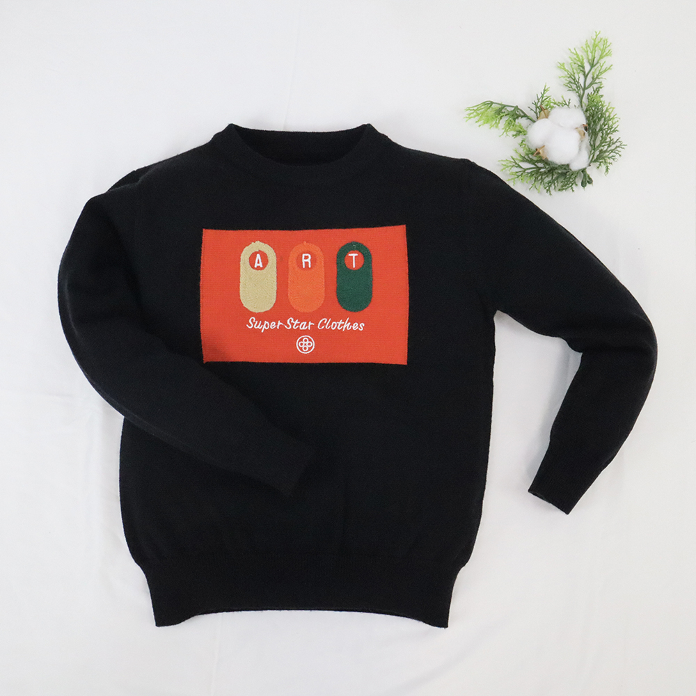 Factory Directly Sale Fall Winter Toddler Kids Children Baby Boy Girl's Unique Design Crew Neck Knitted Pullover Sweater Top