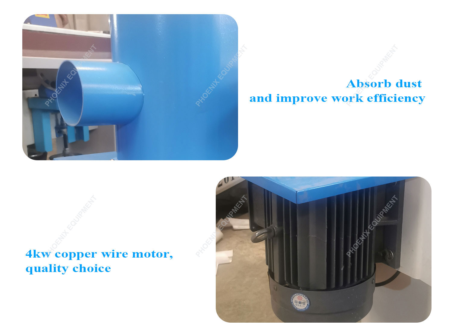 Double Table Belt Sander Machine MMD2617 for Woodworking Easy to Operate 350 KG Weight